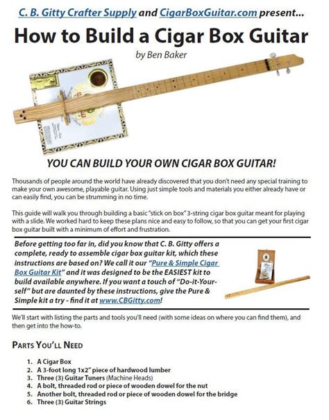 electric cigar box guitar plans